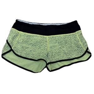 Lululemon Run: Speed Short “Dottie Dash” Clarity Yellow & Black – Size 6